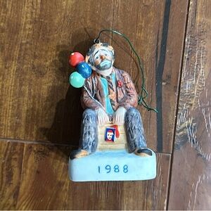 Original Emmett Kelly Circus‎ Clown Christmas Dinner Figurine Ornament 1988
